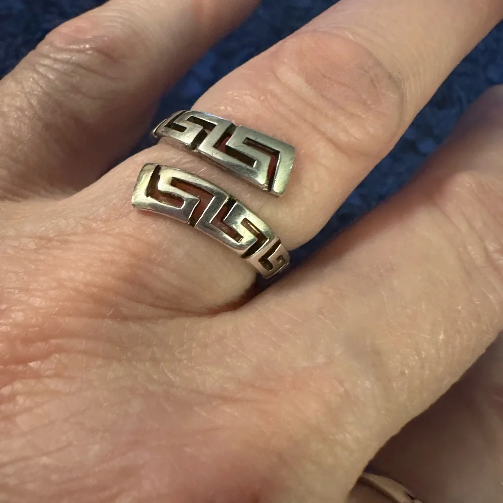 Sterling Silver Greek Eternity Ring - Picture 5 of 5